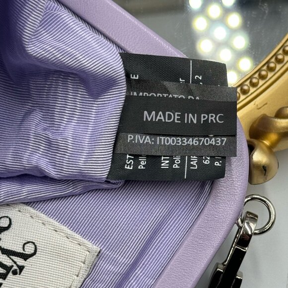 🆕 VIVIENNE WESTWOOD 🧿 NWOT Vivienne's Moire Leather Clutch Bag, AUTHENTIC - Picture 13 of 16